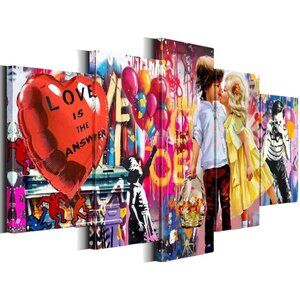Banksy, Colorful Love-Themed Wall Graffiti Art Decor, NIB